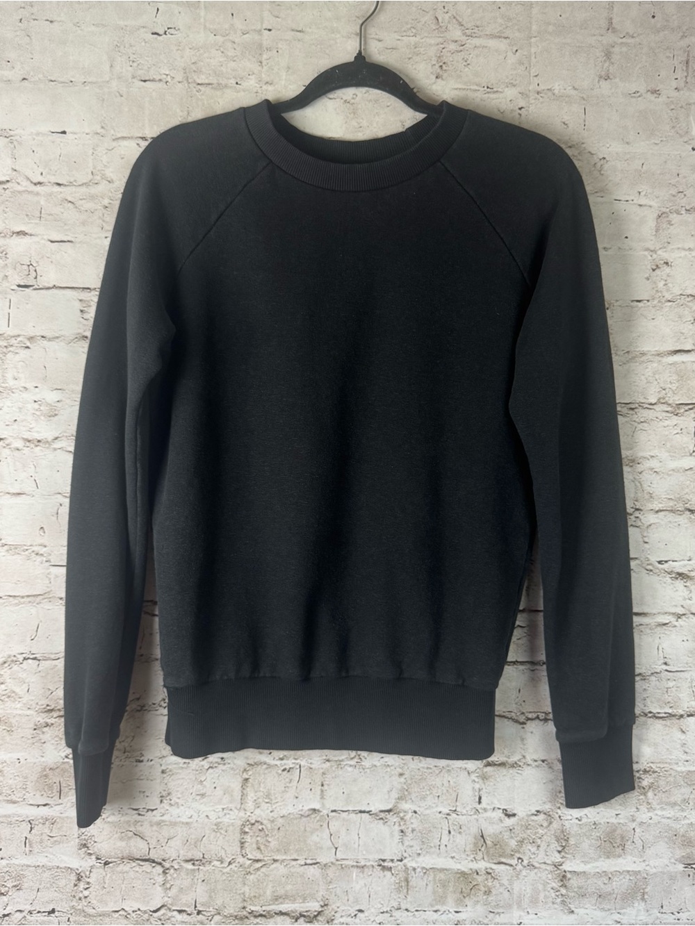 JUNGMAVEN Unisex Black Raglan Sweatshirt Small Hemp Organic Cotton Sm S